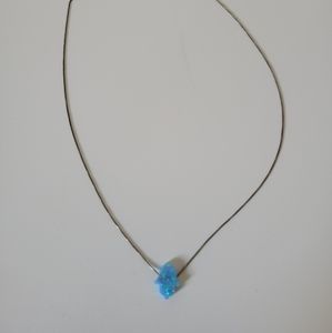 Blue hamsa necklace